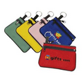 600D Polyester Double Zipper Coin Pouch